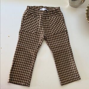 Zara plaid Kids Bottoms in Brown Checkered Pattern